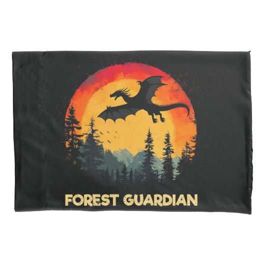 Sunset Forest Dragon Kussensloop (Voorkant)