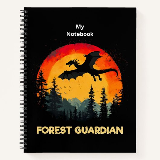 Sunset Forest Dragon Notitieboek (Voorkant)