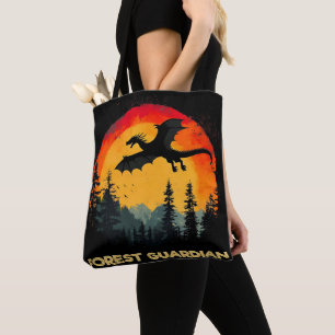 Sunset Forest Dragon Tote Bag