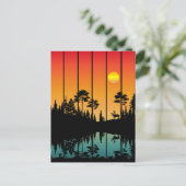  Sunset Forest Sunrise Scenery Briefkaart (Staand voorkant)