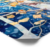 Sunset Forest Waterverf Painting Poster (Hoek)