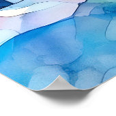 Sunset Forest Waterverf schilderij Art Print (Hoek)