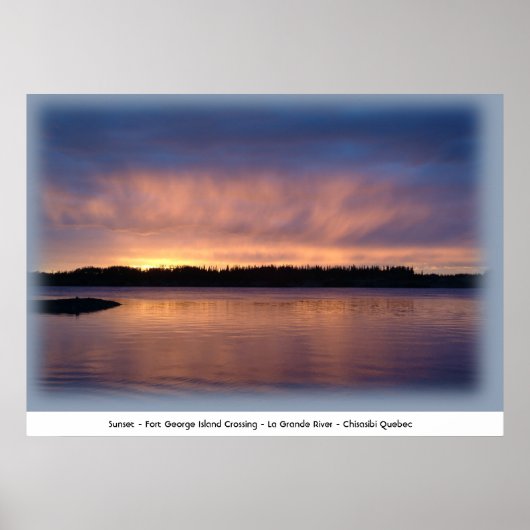 Sunset - Fort George Island Crossing Poster (Voorkant)