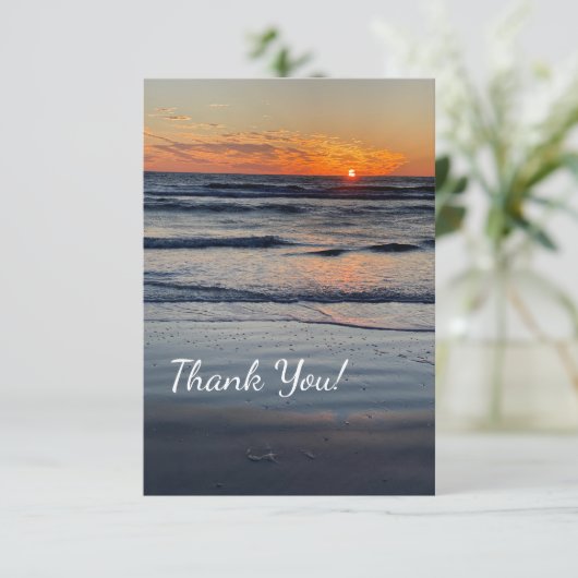 Sunset Foto Hartelijk dank Bedankkaart (Staand voorkant)