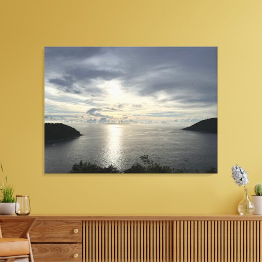 Sunset fotografie canvas afdruk (Insitu (Woonkamer))