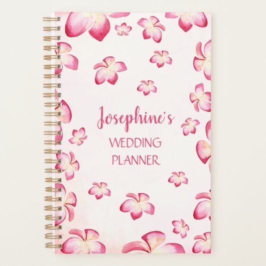 Sunset Frangipani Gepersonaliseerde bruiloft Planner (Voorkant)