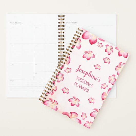 Sunset Frangipani Gepersonaliseerde bruiloft Planner (Display)