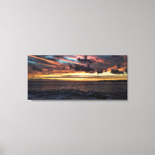 Sunset from Kailua-Kona Hawaii Canvas Afdruk