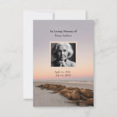 Sunset Funeral Memorial From Family Thank You Card Bedankkaart (Voorkant)