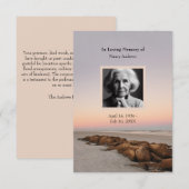 Sunset Funeral Memorial From Family Thank You Card Bedankkaart (Voorkant / Achterkant)