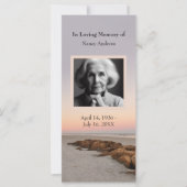 Sunset Funeral Memorial Service Bladwijzer Kaart (Voorkant)