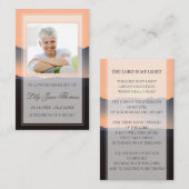 Sunset Funeral Prayer Card |Bij het bewaren van ge Visitekaartje (Voorkant / Achterkant)
