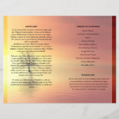Sunset Funeral Program sjabloon (Achterkant)