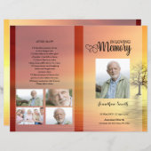 Sunset Funeral Program sjabloon (Voorkant / Achterkant)