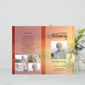 Sunset Funeral Program sjabloon (Staand voorkant)