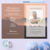 Sunset Funeral Programme | In het liefdevol geheug Flyer (Enkel)