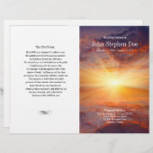 Sunset Funeral Programme | Regeling van de dienst  (Voorkant / Achterkant)