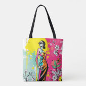 Sunset Garden Fashion Art Double Sided 🌺 Tote Bag (Achterkant)