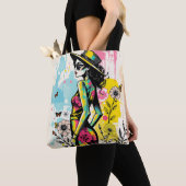 Sunset Garden Fashion Art Double Sided 🌺 Tote Bag (Dichtbij)