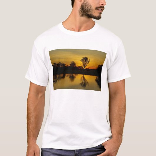 Sunset, Geel Water Billabong T-shirt (Voorkant)