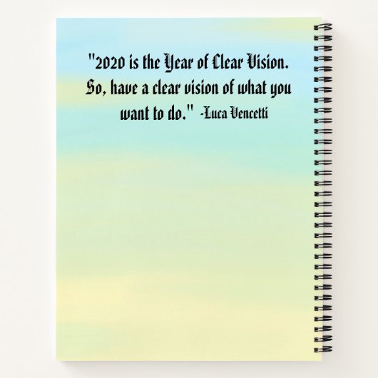 Sunset Geïnspireerd Motivatie spiraalvormig Notitieboek (Achterkant)