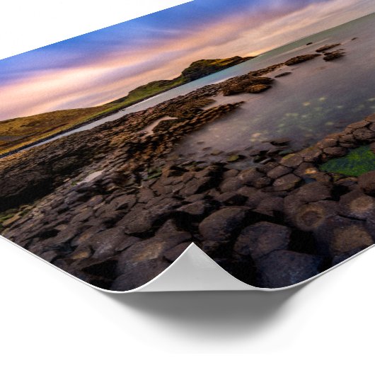 Sunset - Giant's Causeway, Noord-Ierland Poster (Hoek)