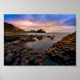 Sunset - Giant's Causeway, Noord-Ierland Poster