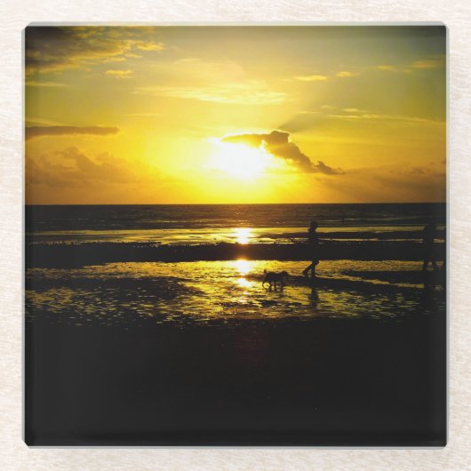 Sunset glass onderzetter glazen onderzetter (Voorkant)