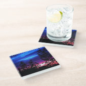 Sunset Glazen Onderzetter (Schuin)