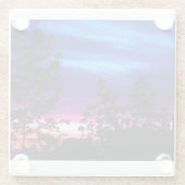 Sunset Glazen Onderzetter (Achterkant)