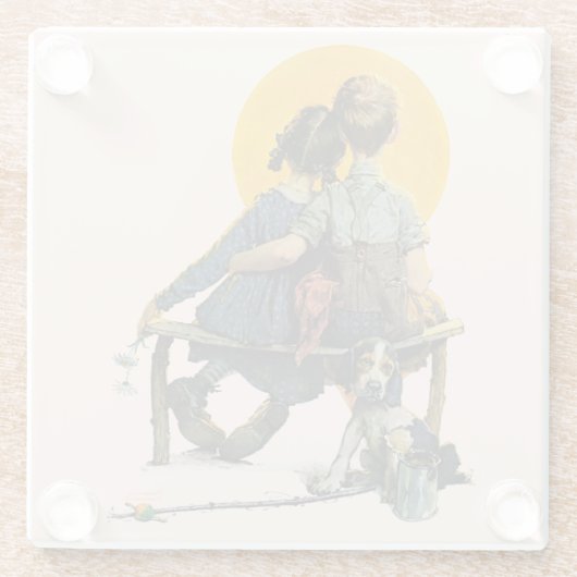 Sunset Glazen Onderzetter (Achterkant)