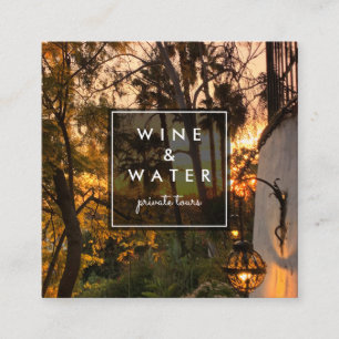 Sunset Glow California Tuinfototoerisme Vierkante Visitekaartje