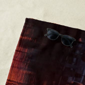Sunset Glow in Water Beach Towel Strandlaken (In situ)