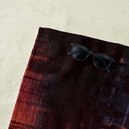 Sunset Glow in Water Beach Towel Strandlaken (In situ)