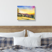 "Sunset Glow" of "Field of Dreams" Canvas Afdruk (Insitu (Slaapkamer))