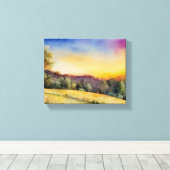 "Sunset Glow" of "Field of Dreams" Canvas Afdruk (Insitu (Houten vloer))