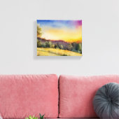 "Sunset Glow" of "Field of Dreams" Canvas Afdruk (Insitu (Woonkamer))