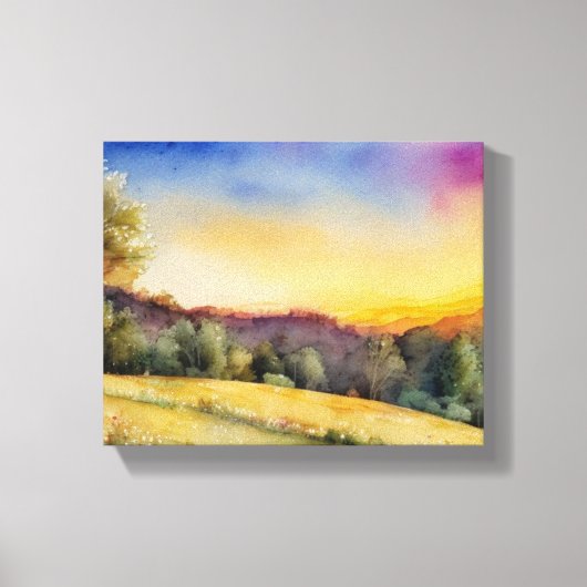 "Sunset Glow" of "Field of Dreams" Canvas Afdruk (Voorkant)