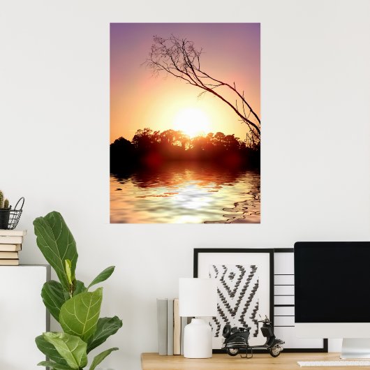 SUNSET GLOW Poster (Thuiskantoor)