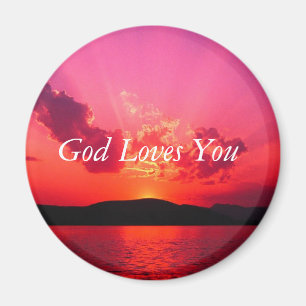 Sunset, God houdt van je Magneet