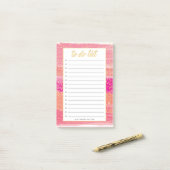 Sunset Gold Confetti om lijstnaamnotities te doen Post-it® Notes (Op bureau)