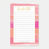 Sunset Gold Confetti om lijstnaamnotities te doen Post-it® Notes (Voorkant)