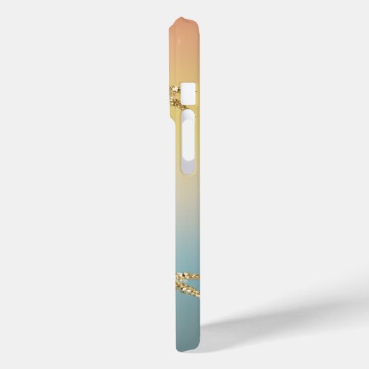 Sunset Gold Glitter Palm Trees Case-Mate iPhone Case (Achterkant / Links)