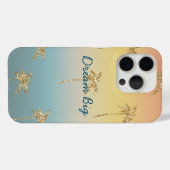 Sunset Gold Glitter Palm Trees Case-Mate iPhone Case (Achterkant (horizontaal))