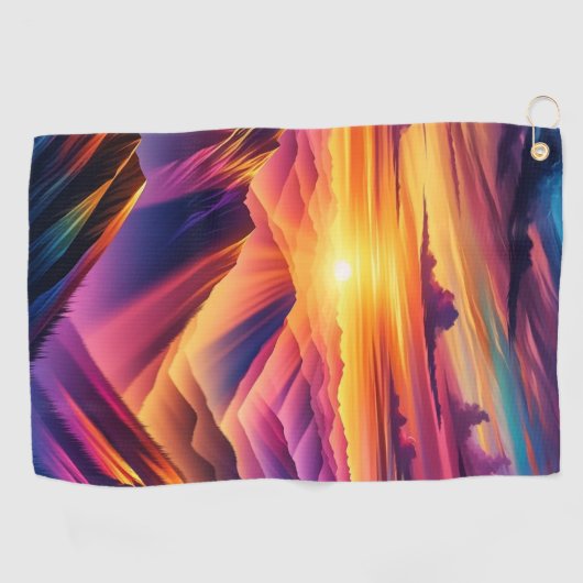 Sunset Golfhanddoek (Horizontaal)