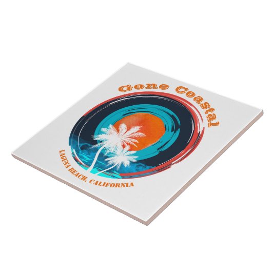 Sunset Gone Coastal Pick Your Beach Tegeltje (Zijkant)