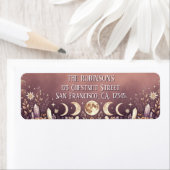 Sunset Gradient Celestial Moon Return Address Etiket (Insitu)
