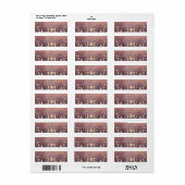 Sunset Gradient Celestial Moon Return Address Etiket (Full Sheet)