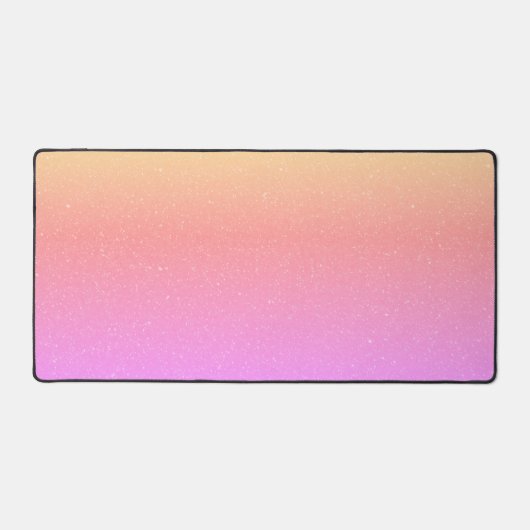 Sunset Gradient Desk Mat - Zacht roze en goud (Voorkant)