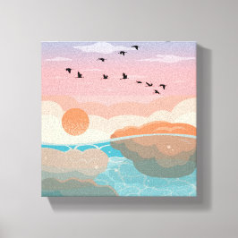 Sunset Gradient Wall Art | Canvas Verpakt Modern